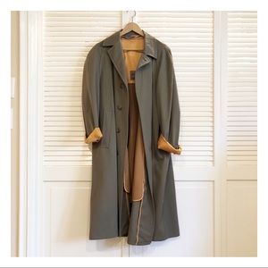 Vintage Alligator Wool Warmer Trench Coat
